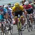 Kim Kirchen et Frank Schleck � l'arri�ve de la neuvi�me �tape du Tour de France 2008